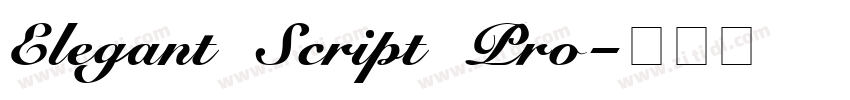 Elegant Script Pro字体转换